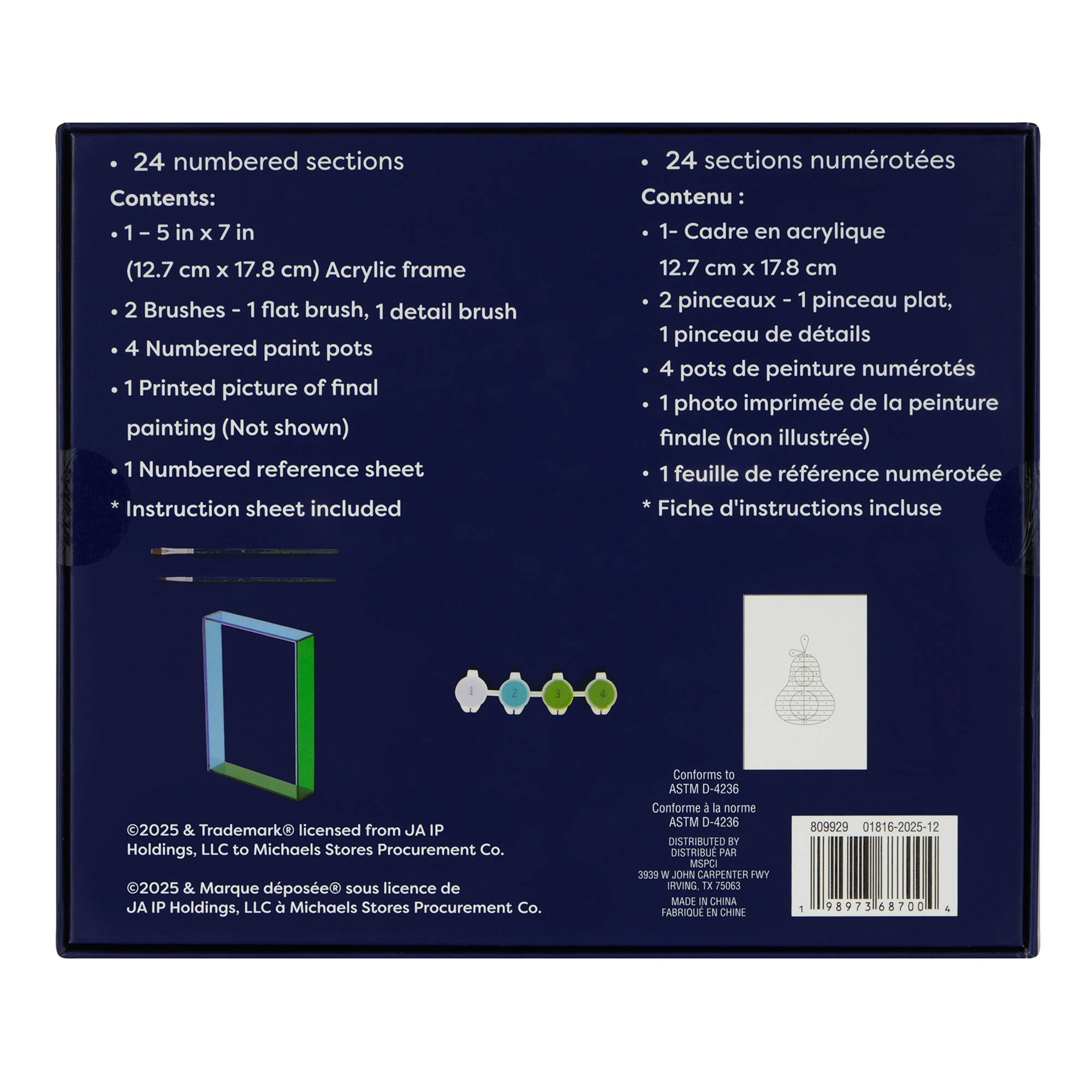 Jonathan Adler x Michaels 5" x 7" Pear Paint-By-Number Acrylic Surface Kit